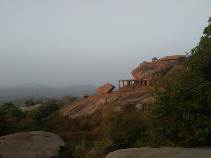 ruins of old temple and fort at Nijagal betta or Siddara betta near Bangalore