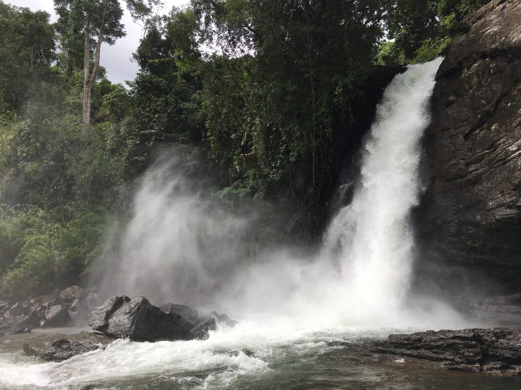 Soochipara falls in monsoon in Wayanad
