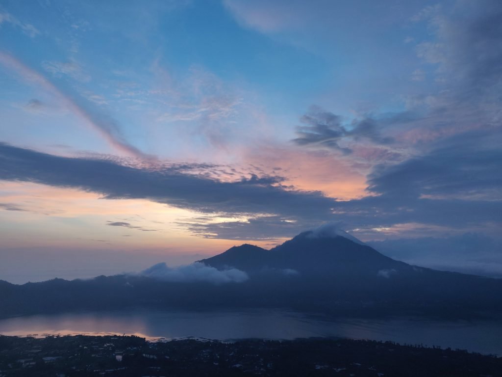 Dawn at Mt. Batur (active volcano)