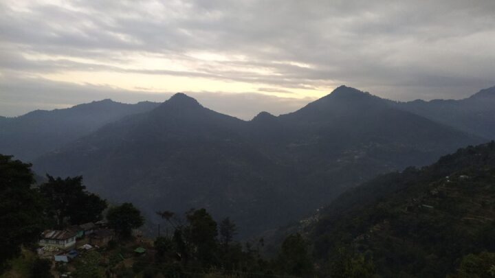 View from Kaluk village in Sikkim during an evening walk