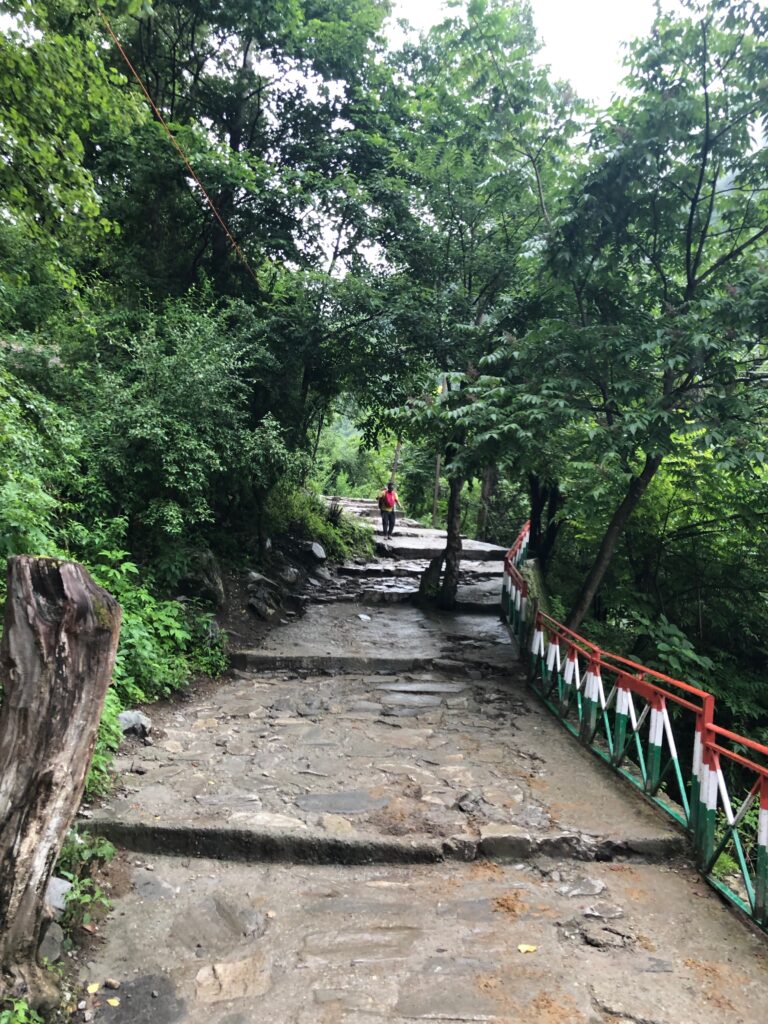 A trek route towards Govind Dham or Ghangaria