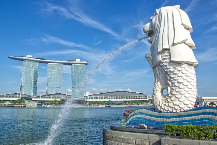 View from Marina Bay near the Merlion