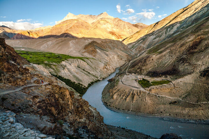 Zanskar River flowing through Zanskar Valley