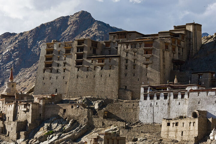 Royal Leh Palace overseeing the village of Leh