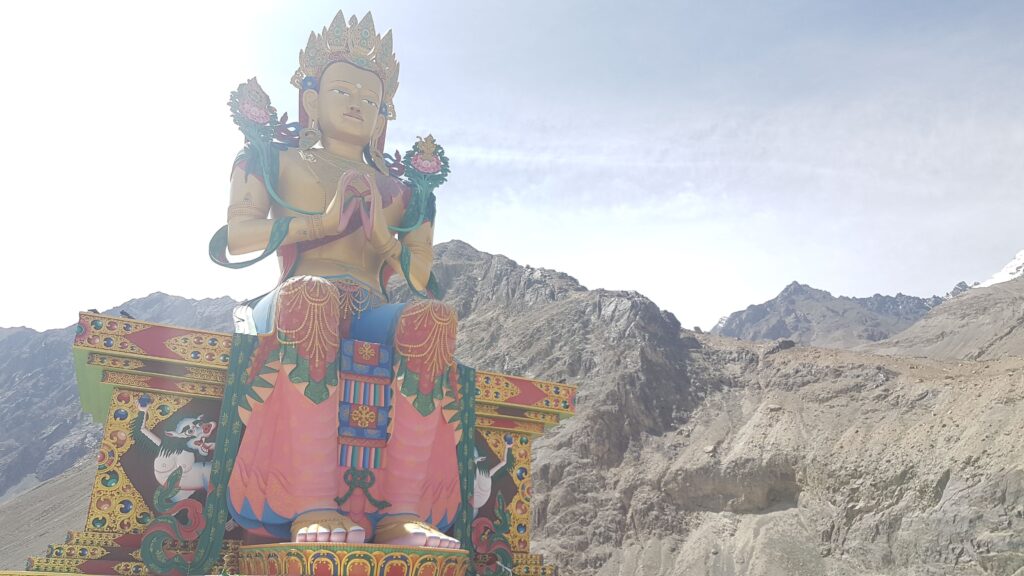 Diskit Monastery - Statue of Buddha Maitreya in Nubra Valley