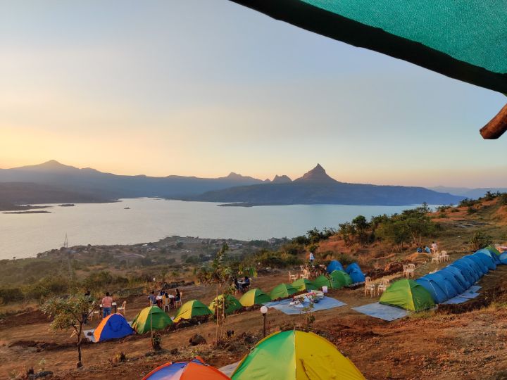 Campsite at the Pawna Lake