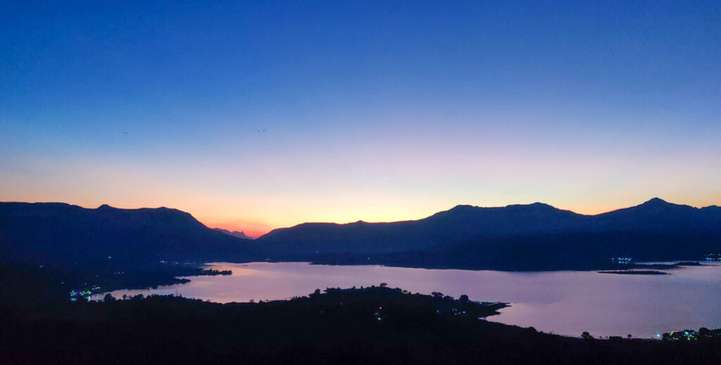 View During Dusk at Pawna Lake