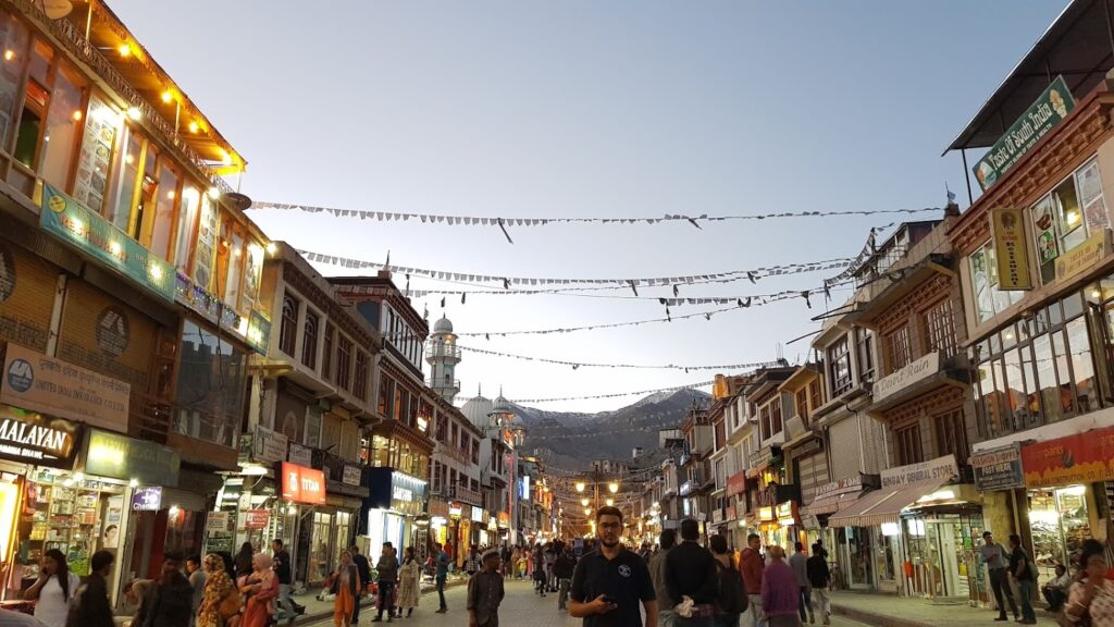 Leh Main Market - In late evening during July