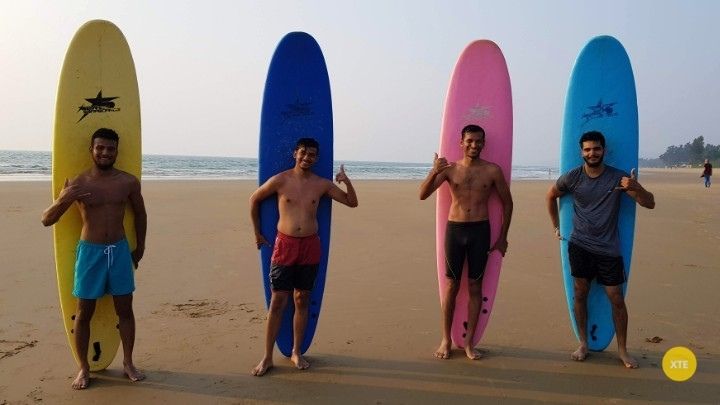 Surfing in Gokarna