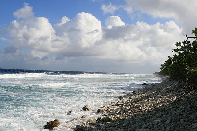 Funafuti Atoll in Tuvalu - Ocean side view