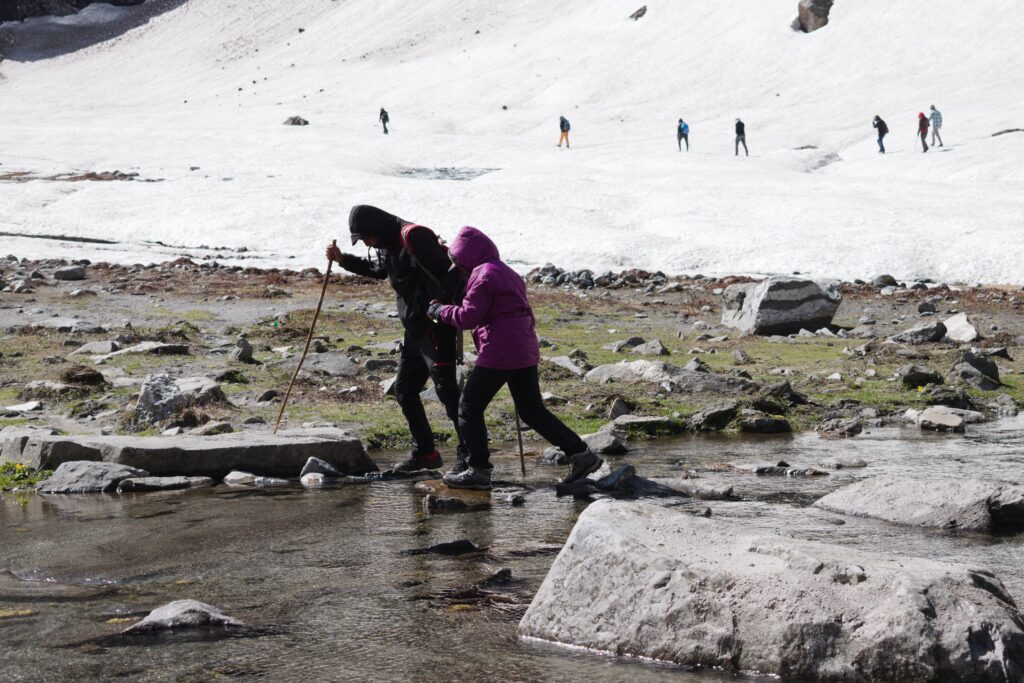 Campsite in Balu Ka Ghera on Day 2 of the Hampta Pass trek