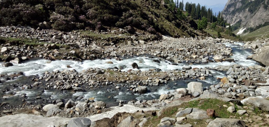 Serene Chandra river flowing through the valley