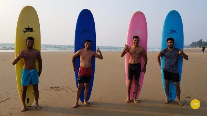 Surfing Lessons at Cocopelli Surf School on Gokarna Main Beach