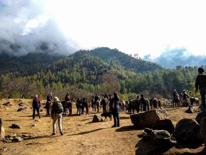 Starting point of hike to Tiger's Nest of Bhutan