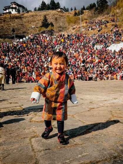 A kid in his traditional dress 'Gho'