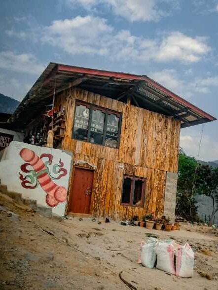 Phallic symbols painitngs on Bhutan traditional houses