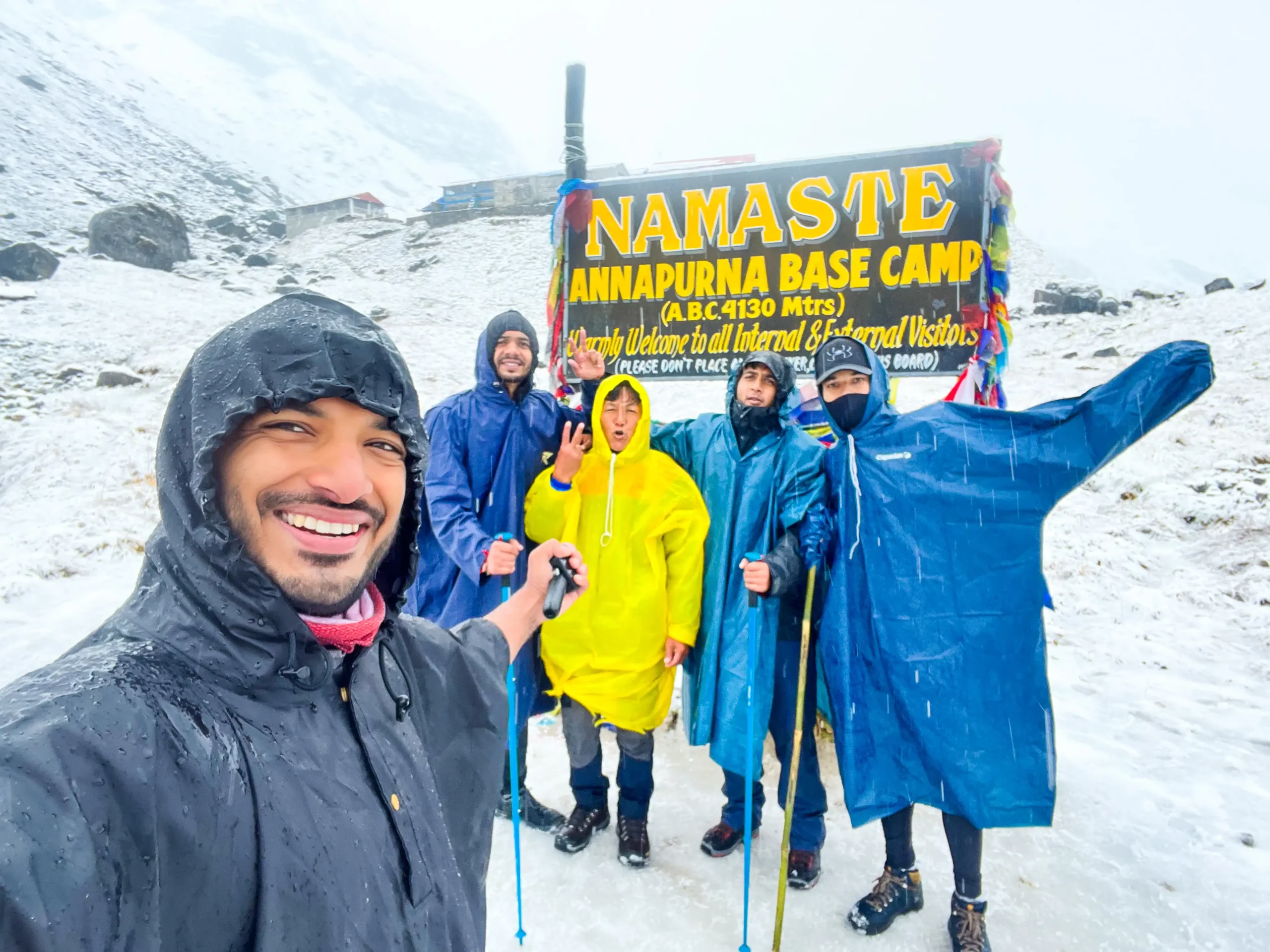 Annapurna Base Camp Trek (ABC) – (Xplore The Earth): At the ABC summit amidst snow