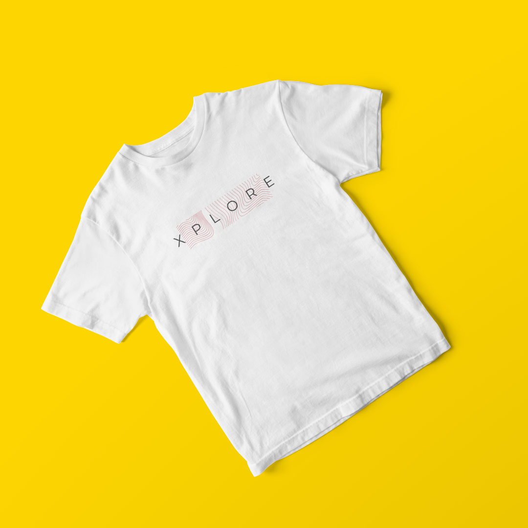 XPLORE Regular Fit T-Shirt with Background Art Ocean