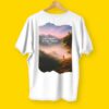 XPLORE Relaxed Fit T-Shirt with Background Art Mountains