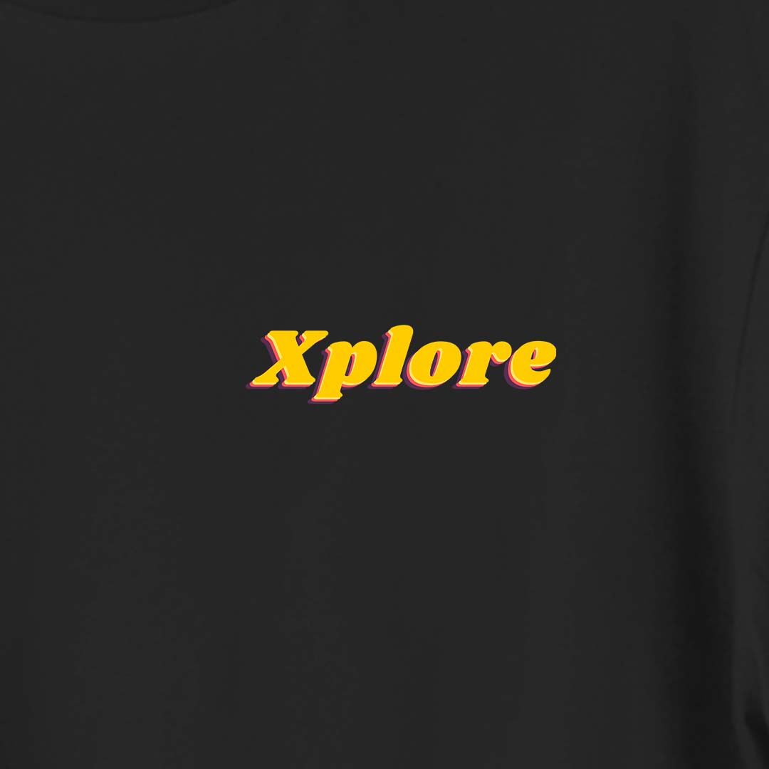 XPLORE Relaxed Fit T-Shirt Pocket Print Black