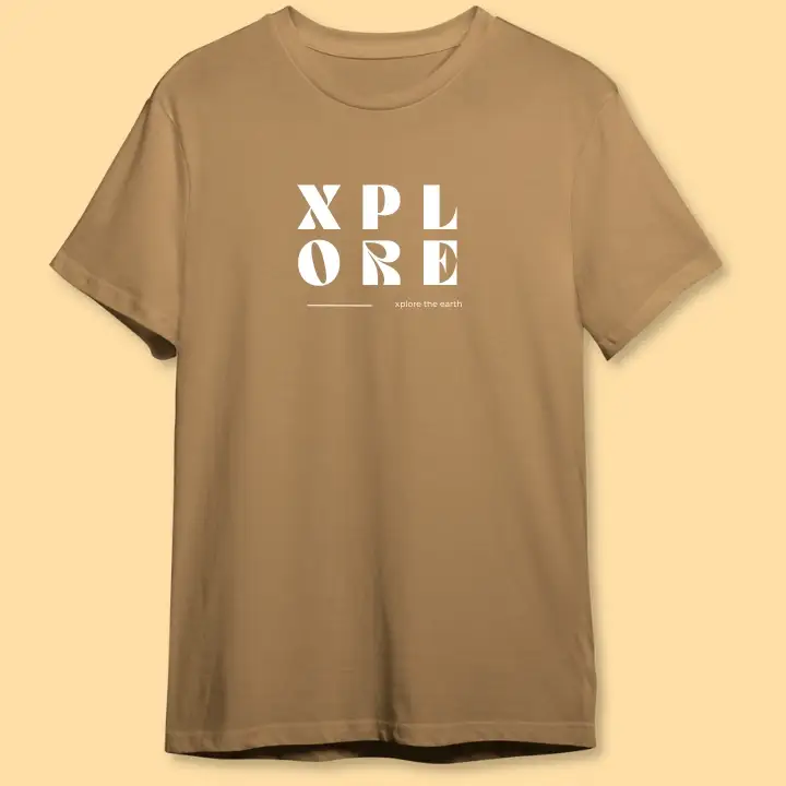 XPLORE Taupe Relaxed Fit T-Shirt