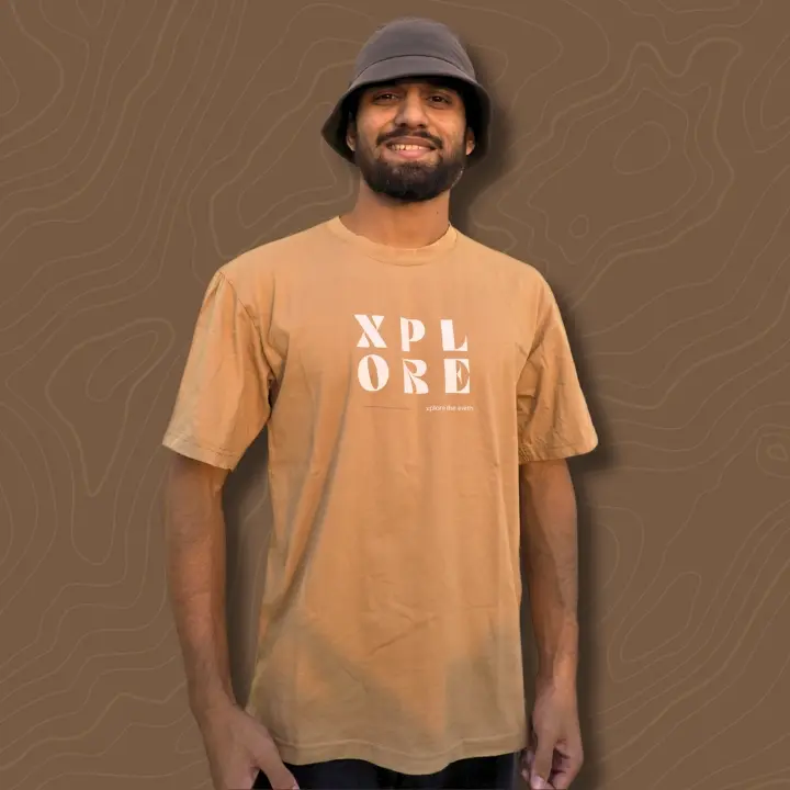 XPLORE Taupe Relaxed Fit T-Shirt