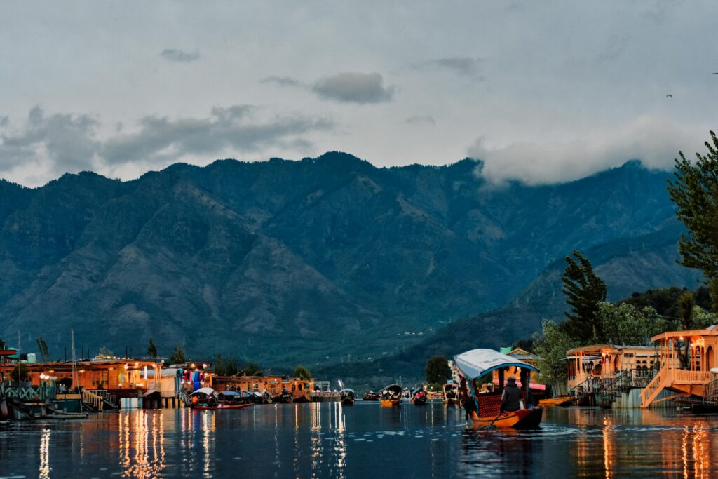 Scenic view of the Dal Lake in Srinagar