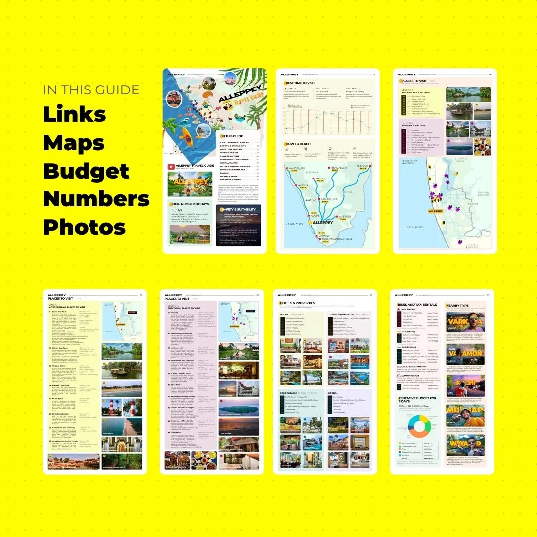 Alleppey Travel Guide Book by XTE