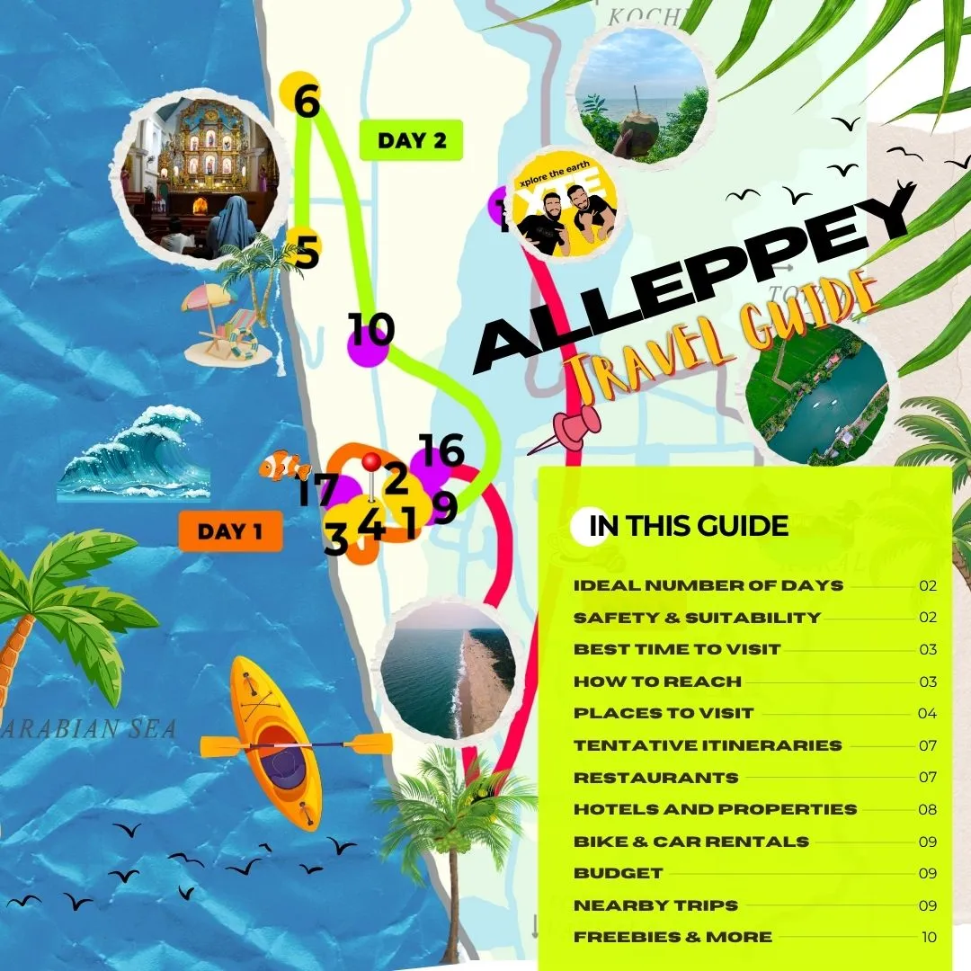 Alleppey Travel Guide Book by XTE