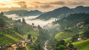 Meghalaya Scenic View of Rice Terraces