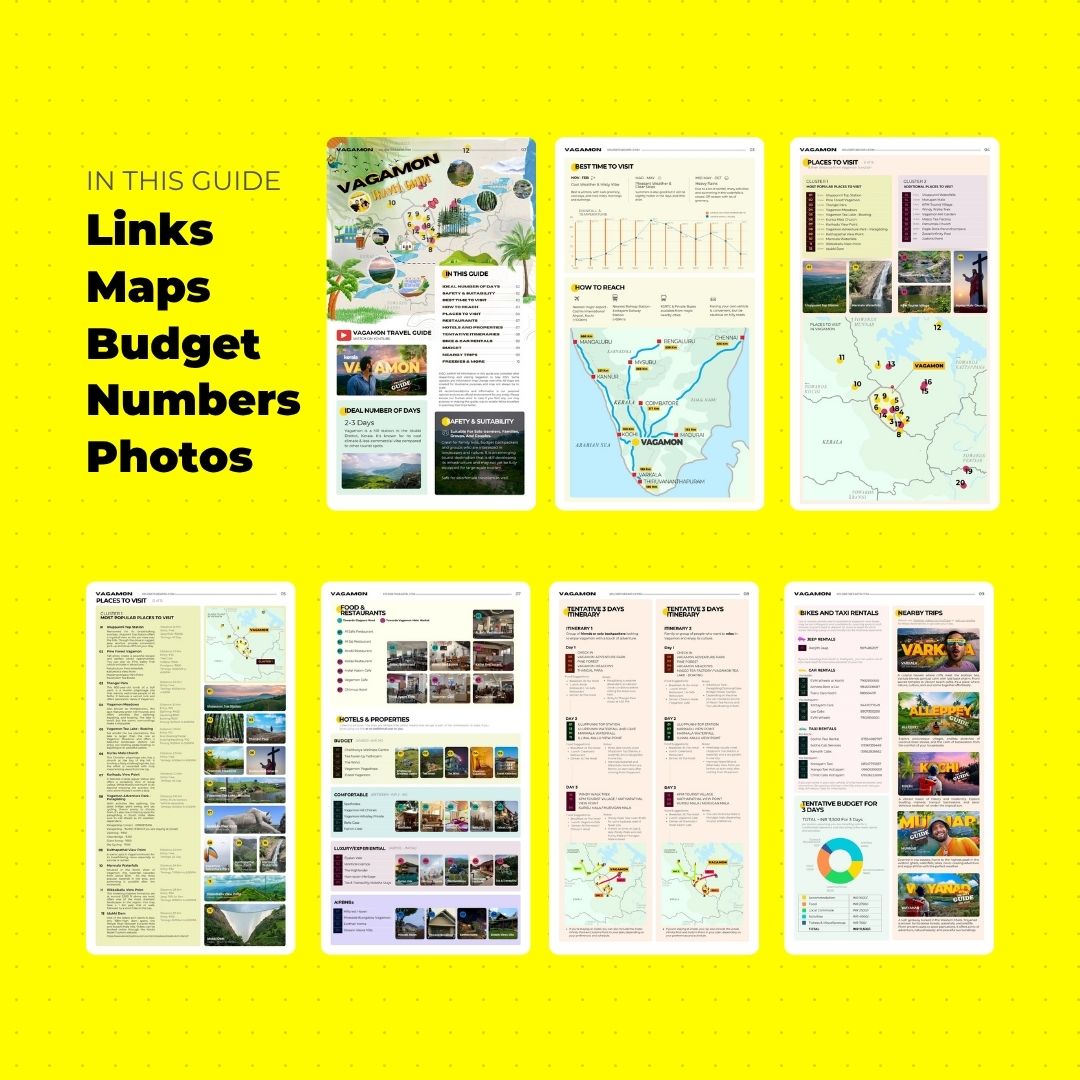 Vagamon Travel Guide Book by XTE