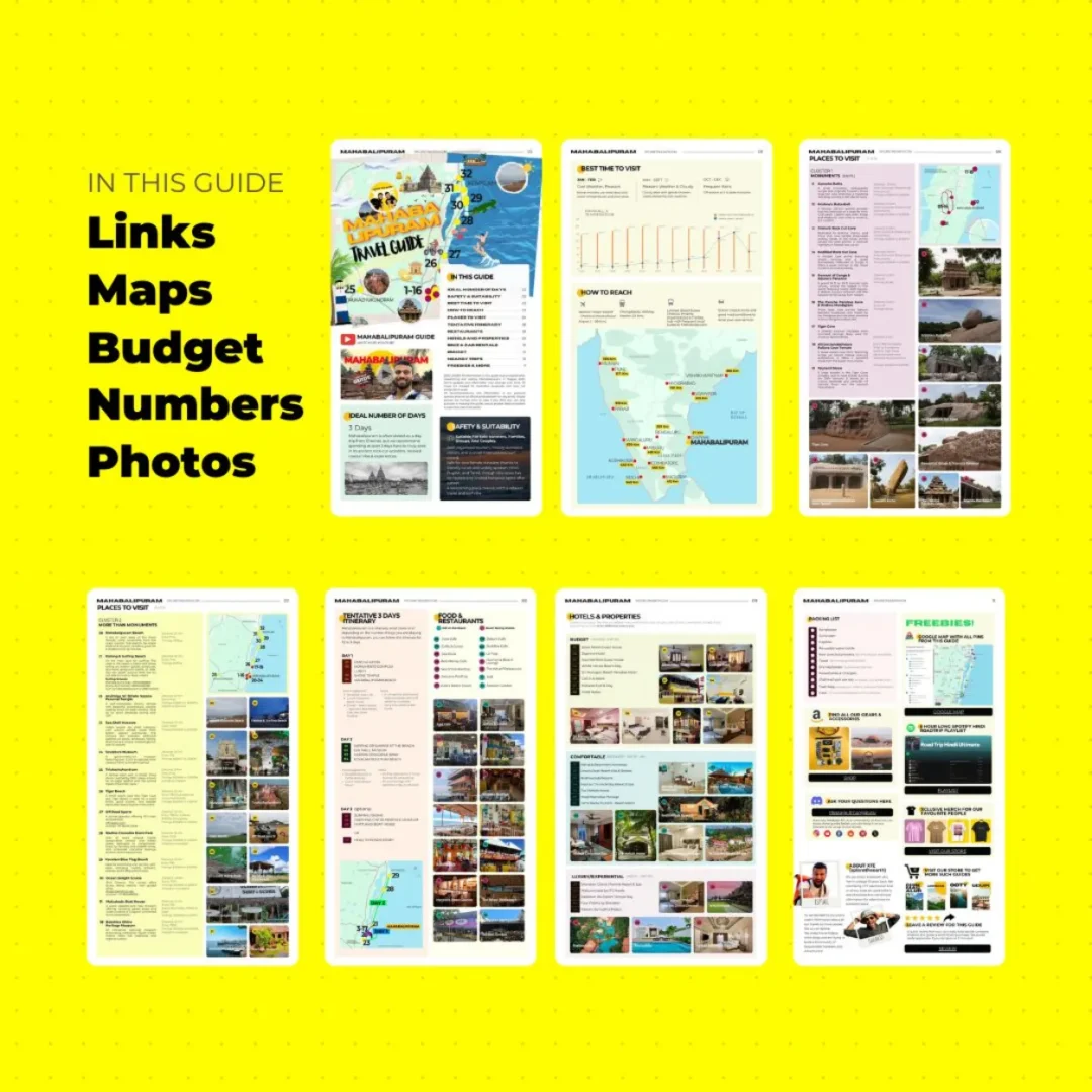 Mahabalipuram Travel Guide Book by XTE