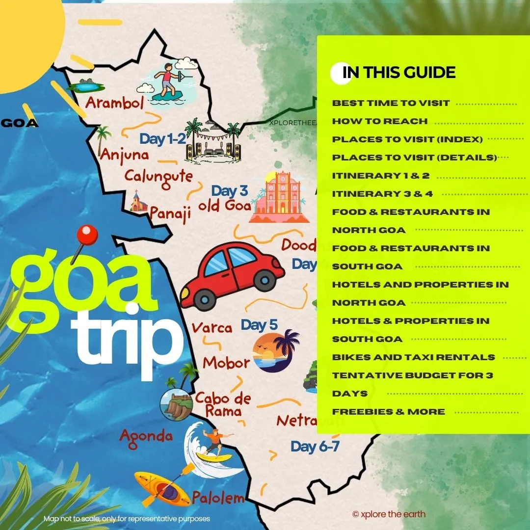 Goa Travel Guide Book by XTE (North + South)